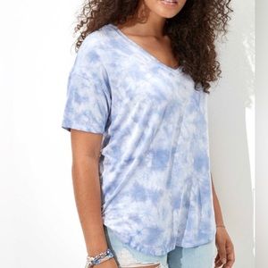 American Eagle Soft & Sexy light blue tie dye t-shirt size small